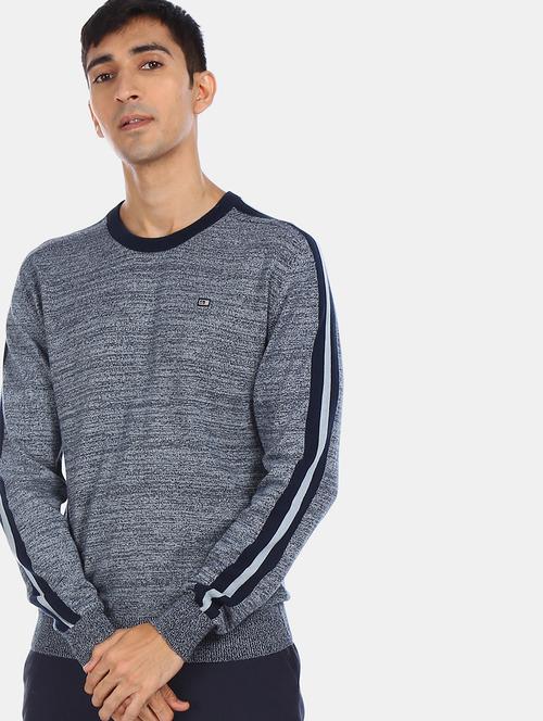 grey color men's pullover - 18068498 - Very Small Image - 1