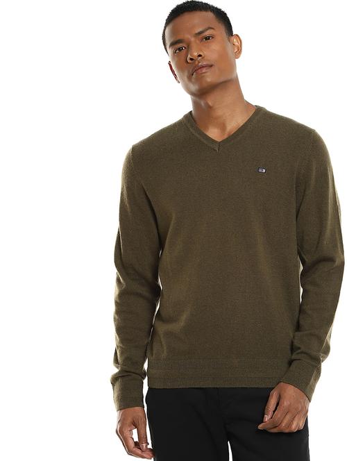 green color men's pullover - 18068505 - Very Small Image - 1