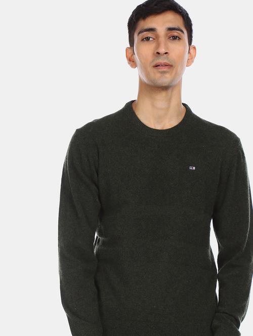 green green color men's pullover - 18068508 - Very Small Image - 1