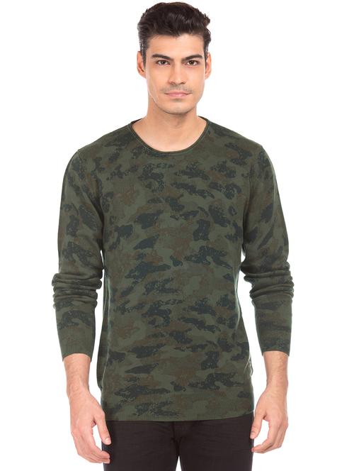green cotton pullover - 18068553 - Very Small Image - 1