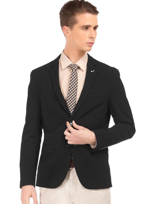 black color men's blazer - 18068729 - Very Small Image - 1