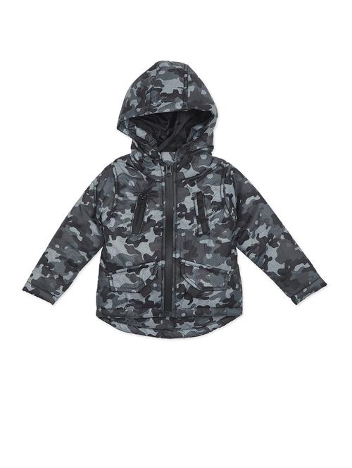 hooded neck camouflaged jacket - 18068772 - Very Small Image - 1
