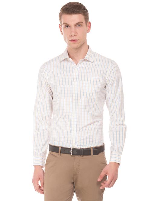 yellow cotton formal shirt - 18069177 - Very Small Image - 1