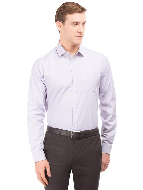 purple self-design formal shirt - 18069188 - Very Small Image - 1