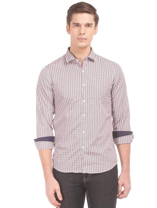 pink checkered formal shirt - 18069204 - Very Small Image - 1