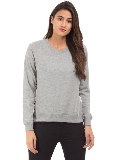 grey cotton sweatshirt - 18069513 - Very Small Image - 1