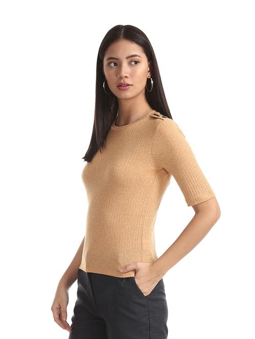 yellow cotton regular top - 18069560 - Very Small Image - 1