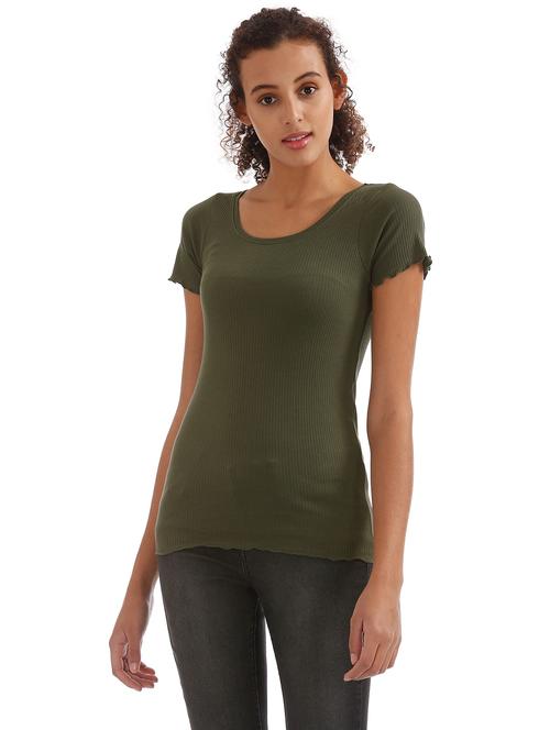 round neck solid top - 18069680 - Very Small Image - 1