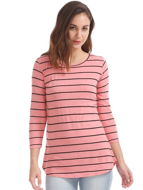 pink cotton regular top - 18069702 - Very Small Image - 1