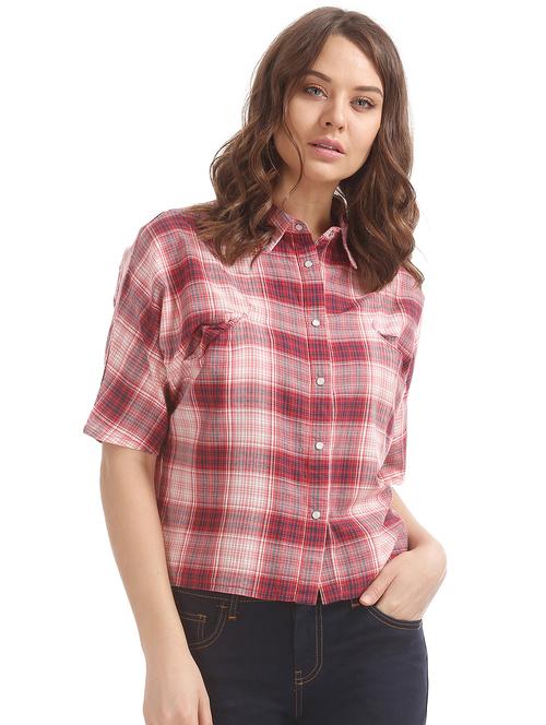 checkered regular top - 18069719 - Very Small Image - 1