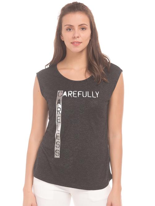 round neck printed top - 18069738 - Very Small Image - 1