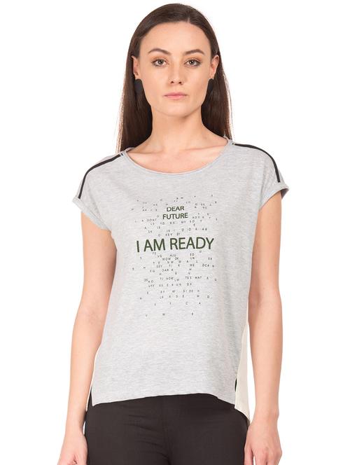round neck color block top - 18069745 - Very Small Image - 1
