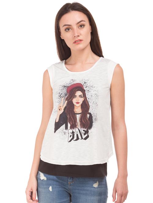 round neck printed top - 18069770 - Very Small Image - 1