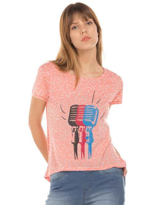 round neck printed top - 18069777 - Very Small Image - 1