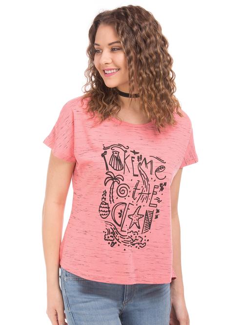 round neck printed tee - 18069779 - Very Small Image - 1
