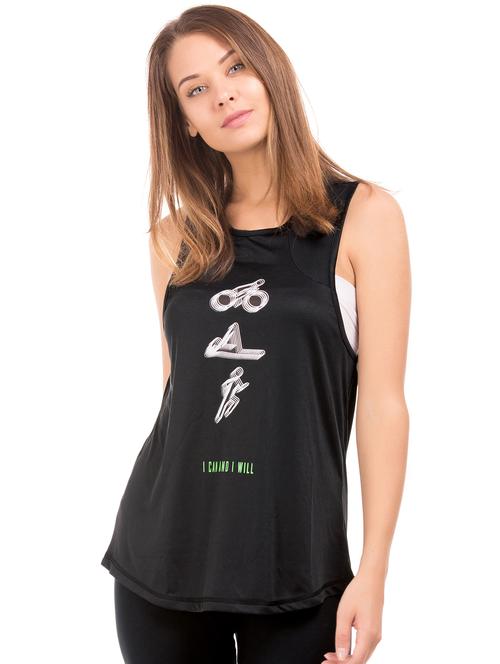 black polyester regular top - 18069795 - Very Small Image - 1