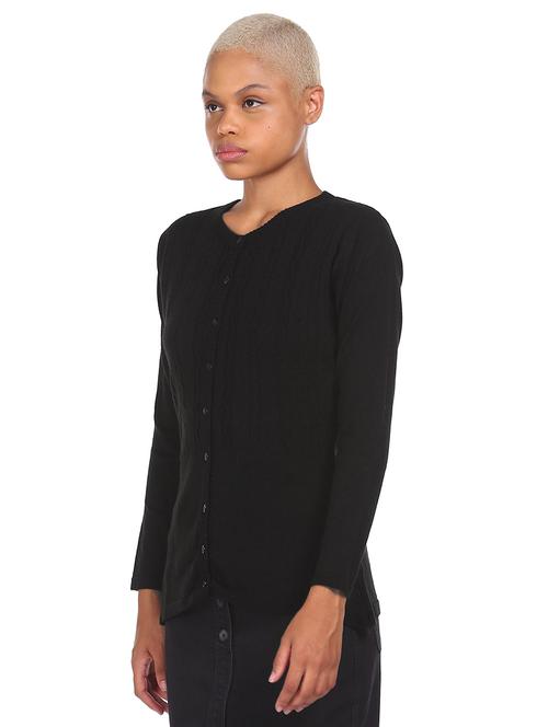 black acrylic cardigan - 18070363 - Very Small Image - 1