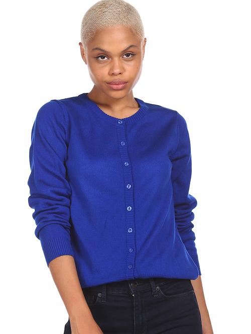 dark blue acrylic cardigan - 18070365 - Very Small Image - 1