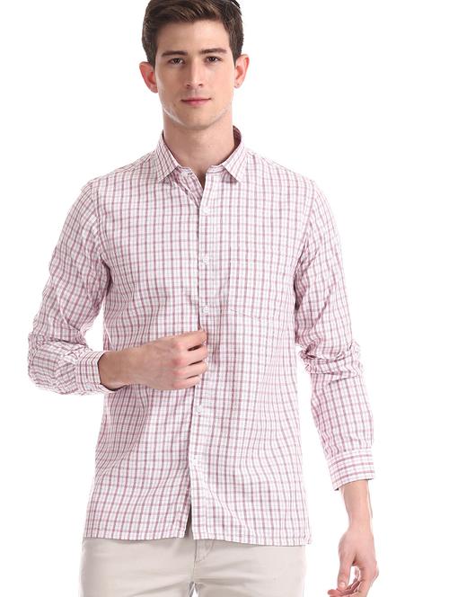 white checkered formal shirt - 18070689 - Very Small Image - 1