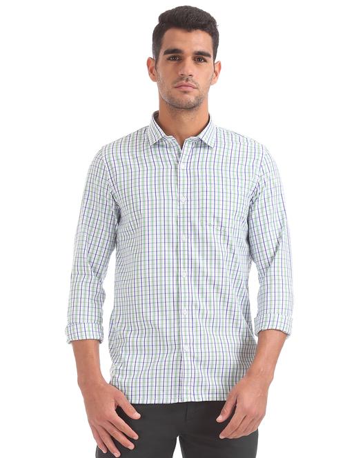 white checkered formal shirt - 18070699 - Very Small Image - 1