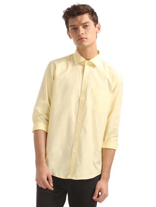 yellow cream formal shirt - 18070745 - Very Small Image - 1