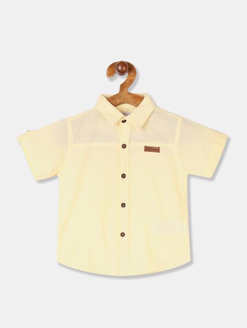 yellow solid shirt - 18071038 - Very Small Image - 1