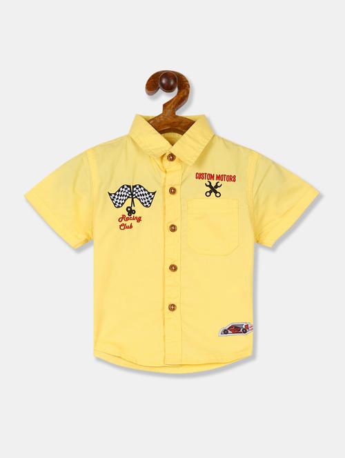 yellow cotton shirt - 18071088 - Very Small Image - 1