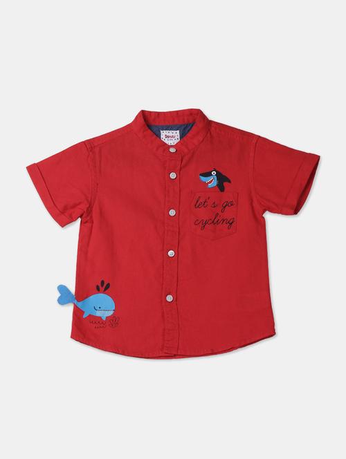 red cotton shirt - 18071138 - Very Small Image - 1