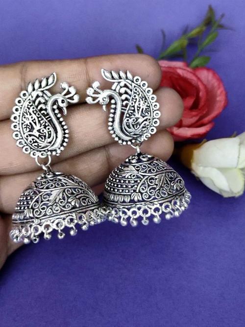 silver brass earring - 18071974 - Very Small Image - 1