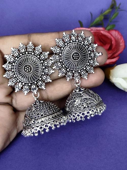 silver brass earring - 18071975 - Very Small Image - 1