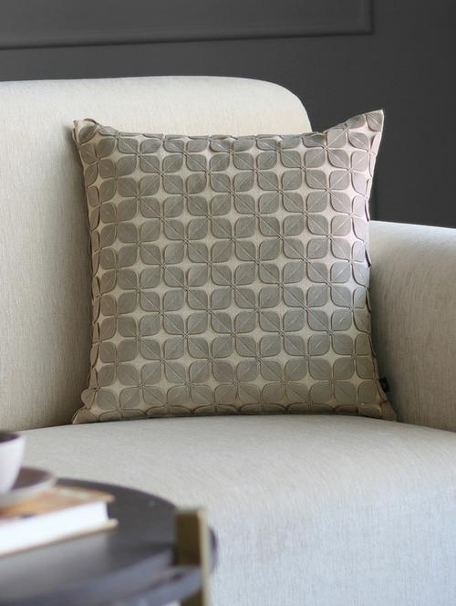 gm 16 x 16" embroidery floral grey cushion cover - 18072707 - Very Small Image - 1