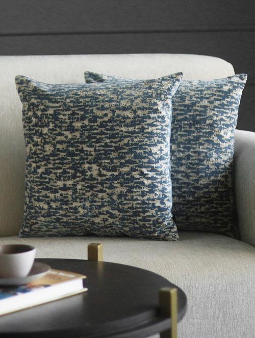 gm 16 x 16" velvet abstract blue cushion cover (set of 2) - 18072733 - Very Small Image - 1