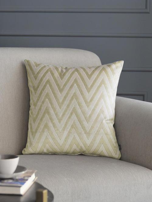 gm 16 x 16" jacquard abstract beige cushion cover - 18072734 - Very Small Image - 1