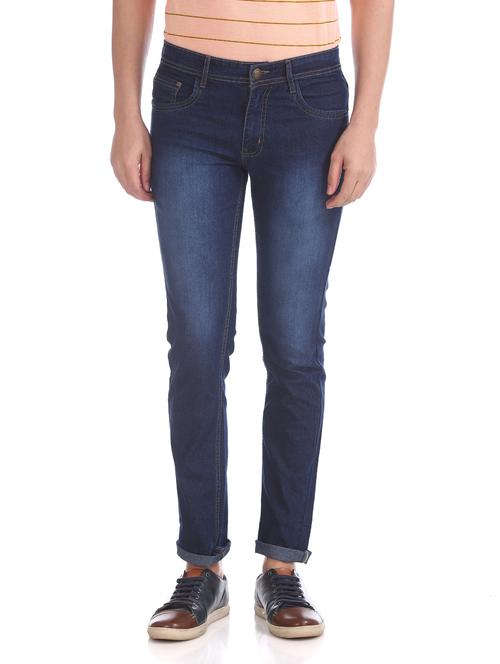 blue solid washed jean - 18073127 - Very Small Image - 1