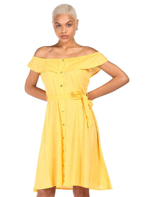 off shoulder a-line dress - 18073544 - Very Small Image - 1