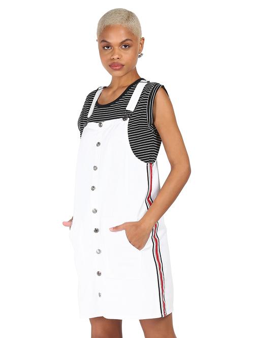 side tape dungaree dress - 18073548 - Very Small Image - 1