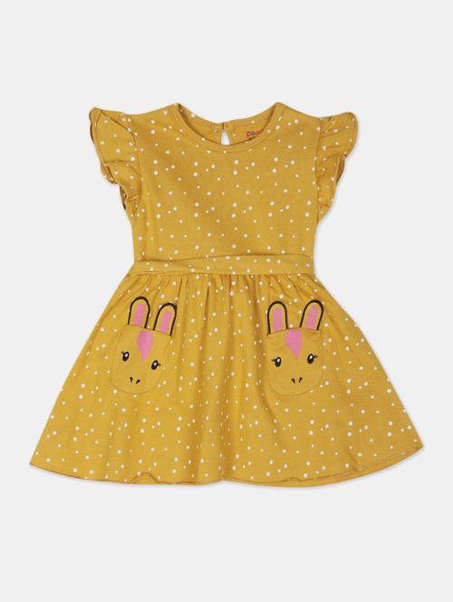 yellow cotton frock - 18073698 - Very Small Image - 1
