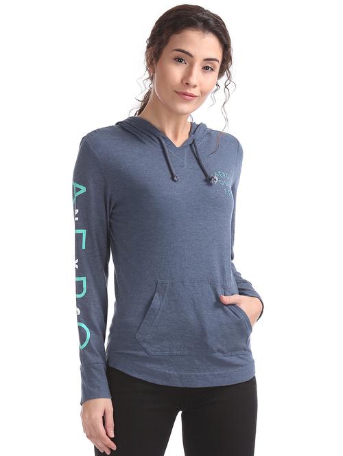 hooded neck printed sweatshirt - 18074009 - Very Small Image - 1
