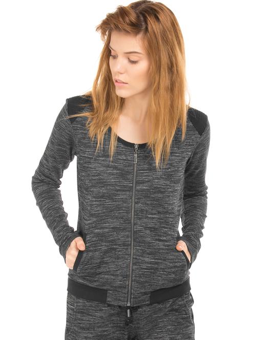 round neck melange sweatshirt - 18074025 - Very Small Image - 1