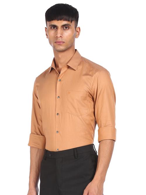 yellow cotton formal shirt - 18074756 - Very Small Image - 1