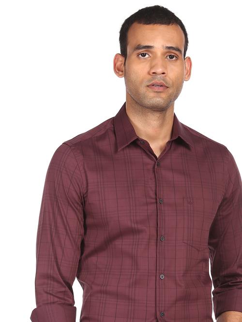 red cotton formal shirt - 18074770 - Very Small Image - 1