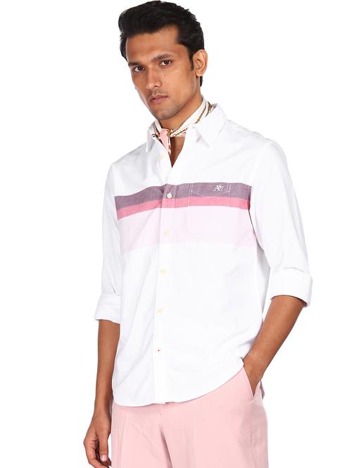 mens stripes casual shirt - 18075170 - Very Small Image - 1