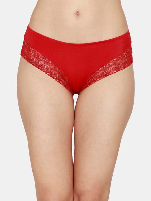 red solid hipster panty - 18076348 - Very Small Image - 1