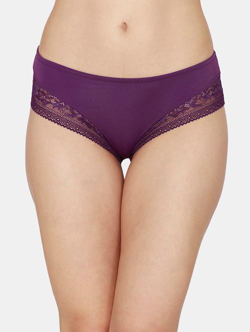 purple solid hipster panty - 18076349 - Very Small Image - 1