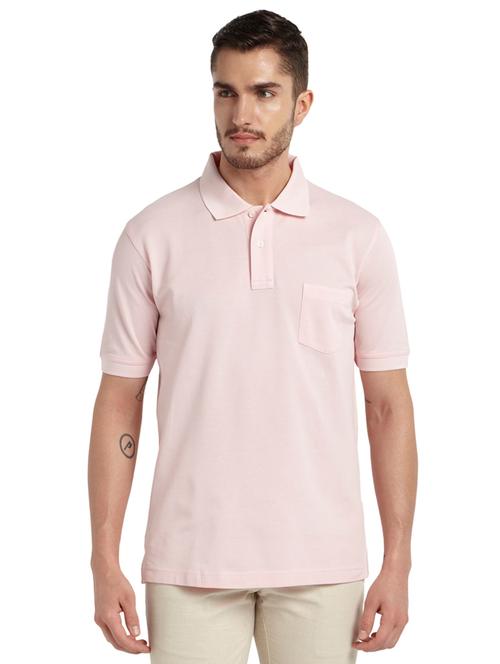 pink solid polo t-shirt - 18076688 - Very Small Image - 1