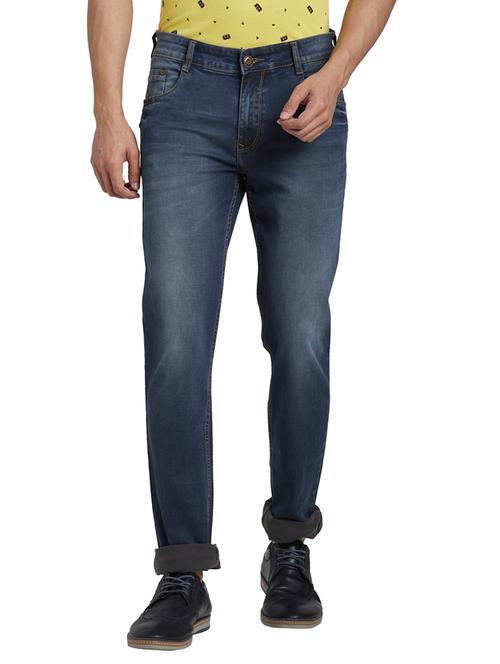 blue mid rise plain jean - 18076810 - Very Small Image - 1