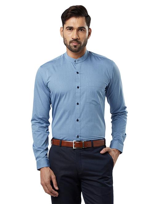 blue cotton formal shirt - 18077633 - Very Small Image - 1