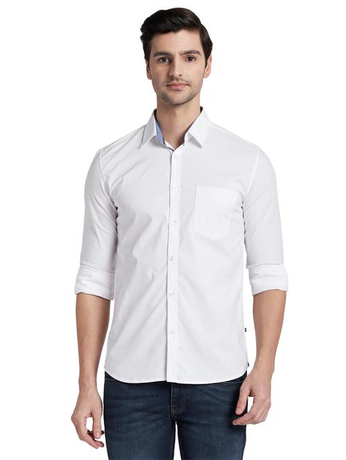 white solid casual shirt - 18077794 - Very Small Image - 1