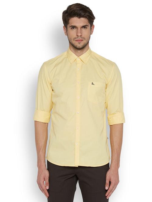 yellow solid casual shirt - 18077808 - Very Small Image - 1