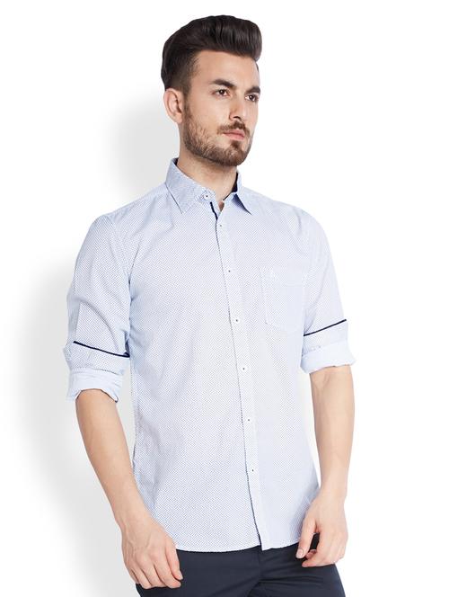 white printed casual shirt - 18077816 - Very Small Image - 1